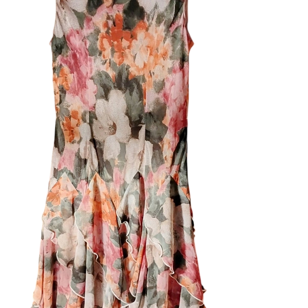 Christopher & Banks Floral Sleeveless Dress with Ruffle Hem - Picture 2 of 11